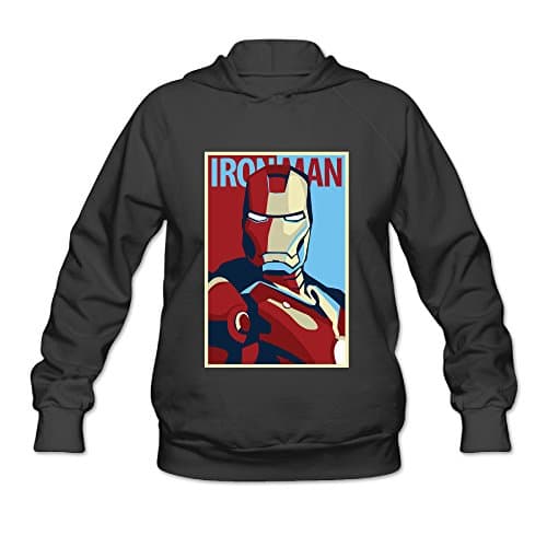 Iron Man Cool Poster Humor Design Pattern Long Sleeve Crazy Hoodies Sweatshirts Women's