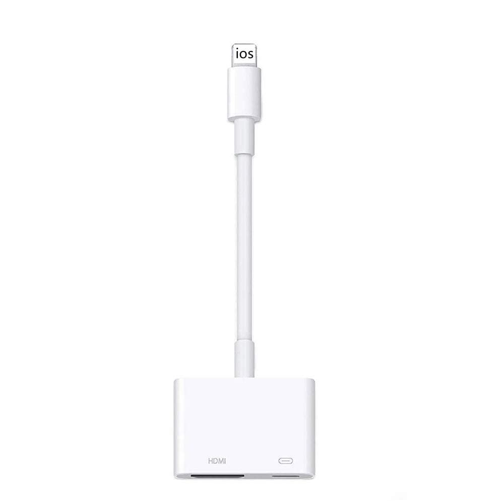 Compatible with iPhone iPad to HDMI Adapter Cable, 1080P Digital AV HDMI Adapte Connector Cord Compatible for iPhone11 11Pro Xs Max XR X 8 7 6 Plus Pad Pro Air (White)