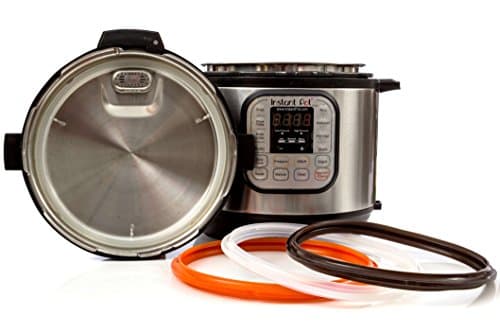 Silicone Sealing Rings For Instant Pot 5 or 6 Quart Models – Premium Silicone Pack of 3. Perfect seal and easy to install. Durable, dishwasher safe, BPA Free and Food-safe.