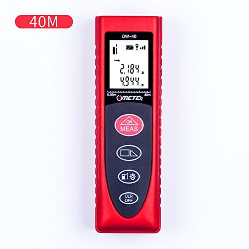Ameter 40m 131ft Handheld Laser Distance Meter, Portable Laser Range Finder Mini Digital Measure Tool with Mute Function