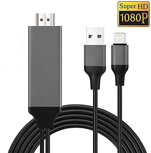 HDMI Adapter for iPhone, MOMUD iPhone to TV HDMI Adapter Cable 1080P HD Digital AV Adapter Compatible with iPhone 7 / 7Plus / 8 / 8Plus / X/XR/XS/XS max, iPad, iPod to TV Projector Monitor