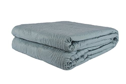 French Tile Quilted Bedspread in Chocolate, Full Size Bedspread