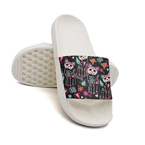 Cat Skull2 Men's Sandal Low Top Cute White