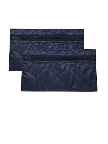 Two Pack Of Budgeting Envelopes, Zippered Wallet, Reusable Spending Allowance Cash Envelope System, Nylon Organizer Bag (Small, Charcoal Gray)