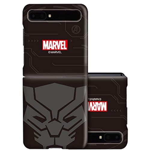 Hero Emblem 3D Hard Case with Avengers Character for Samsung Galaxy Z Flip (Black Panther)