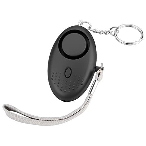Personal Alarm, 130DB Self-Defense Electronic Device Security Alarm Emergency Keychain with LED Light for Men Women Kids Students (black)