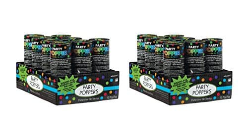 Party Poppers Streamers and Confetti, 24 pcs