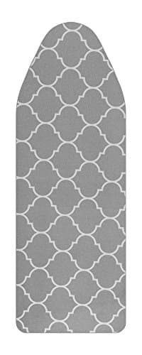 VieveMar Premium Ironing Board Cover, Thick Padding with Cotton, Foam and Felt Pad, Easy FIT with Drawstring, Heat Reflective. Fits Boards 15" x 48" (Moroccan Clover)