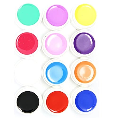 Warm Girl 12pc Color Pure Solid UV Builder Gel for Nail Art Kit
