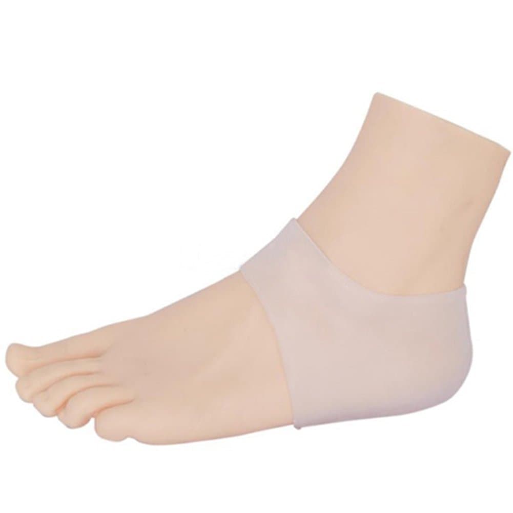 JER Silicone Gel Heel Sock Moisturizing Silicone Heel Protector Sock for Cracked Foot,Treat Plantar Fasciitis, Heel Spurs and Heel Pain