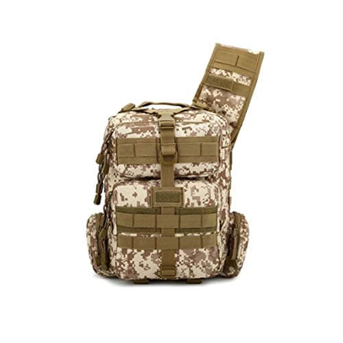 Bagzar Urban Commuter Antitheft Tactical Bag for Laptop Tablet Tiffin Heavyduty Multi pocket Crossbody Messenger Sling Bag Camouflage Brown