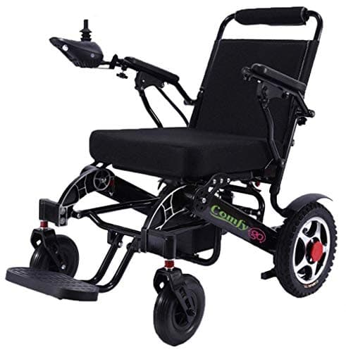 Deluxe Electric Wheelchair with Bluetooth Remote Control,Motorized Fold Foldable Power Compact Mobility Aid Wheel Chair,Lightweight Folding Carry Electric Wheelchair,Powerful Dual mt 19 inche seat w