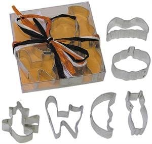 Miniature 1.75" Halloween Tin Cookie Cutter 6 Pc Set L1979b
