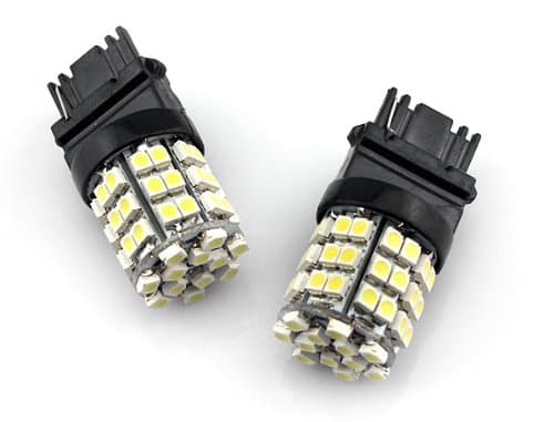 Itemship 2x White LED Daytime Running Light Bulbs 54-SMD 3156 3157 3757 4114 4157 Shipping From US