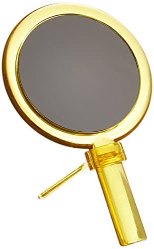 Modern Mirror LED Lighted 7.5" Makeup Mirror With 10X Magnification, Built in Rechargeable Battery &amp; AC Adapter, Yellow