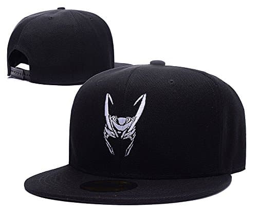 RHXING Loki Helmet Logo Adjustable Snapback Embroidery Hats Caps