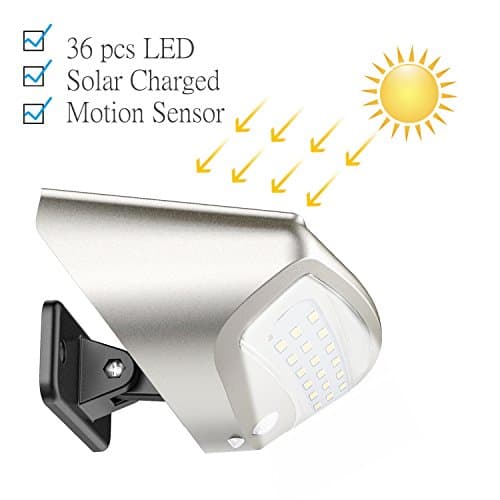 Solar Lights Outdoor - Motion Sensor Light IP65 Waterproof LED Solar Wall Light Lamp Super Bright 400LM Emergency Garden Lamp Wireless Security Flood Light for Garage Pool Patio Yard Driveway Garden