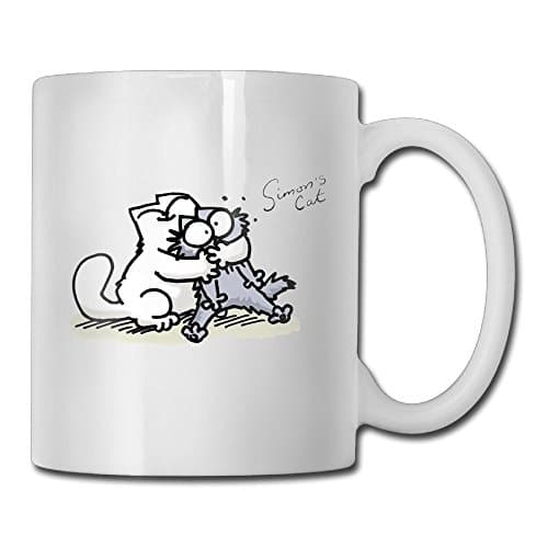 Simons Cat 3 Coffee Mugs Tea Mug Office Staff Best Birthday Gift For Mom - Great For Father's Day Christmas Gifts For Husband Wife White 12 Oz
