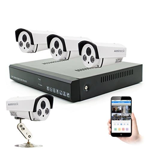 Aixntech 4CH 1080P Power Line Communication(PLC) Security Surveillance Camera System - Compatible with Wireless and Ip Camera,Signal Stability Without Rewiring