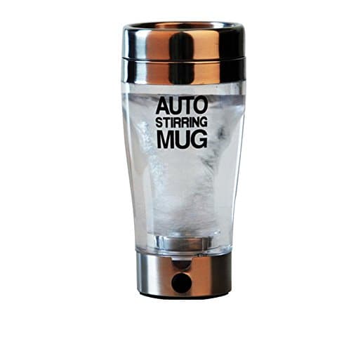 QLL Water Cup Vortex Cup, Electric Portable Automatic Stirring Blender Mixer for Powder Shake,Stainless Steel, BPA Free,Leak Proof Lid-With Storage, B