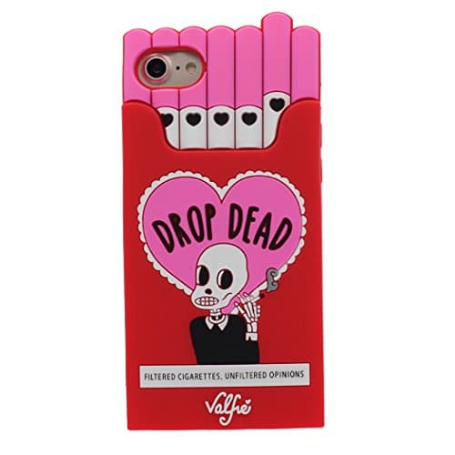 iPhone 6S Plus Case Cover Silicone Creative 3D Cigeratte Case Soft Protective Silicone Rubber Skin Case Shcokproof for Apple iPhone 6 Plus 6S Plus 5.5" Red&amp;Pink
