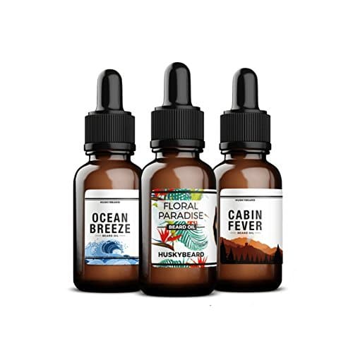 HUSKYBEARD Beard Oil Set: 3 1oz Beard Oils