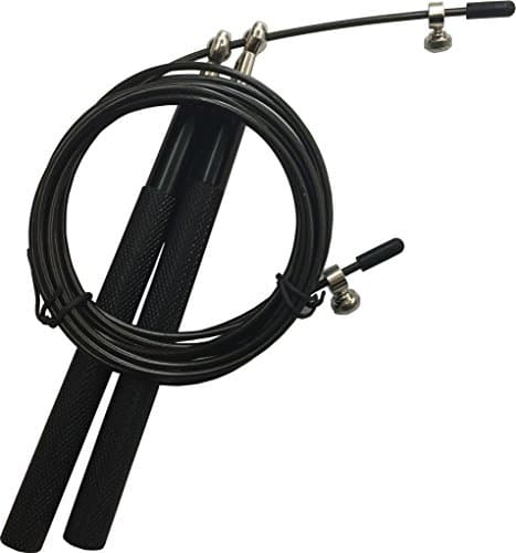 POWSURGER Speed Jump Rope - Adjustable With Ball Bearing - Workout for Double Unders, Exercise, WOD, Outdoor, MMA &amp; Boxing Training