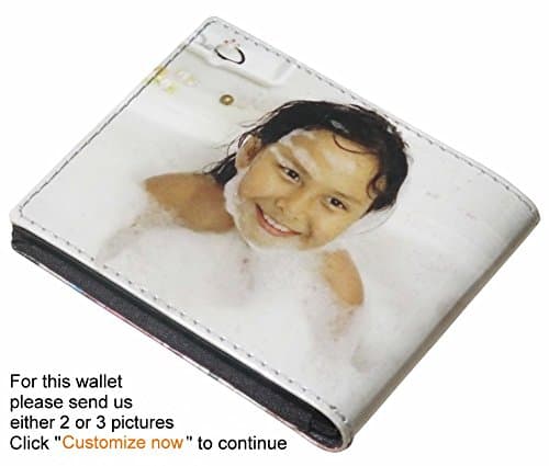 SMALL custom wallet for men with pictures from you, customized personalized wallets man men's pictures from me of my family kids children personal gift gifts name initials