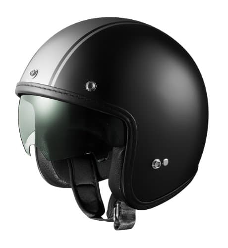 Sniper AR15 3/4 Helmet with Grey Stripe and Retractable Shield (Matte Black, Small)