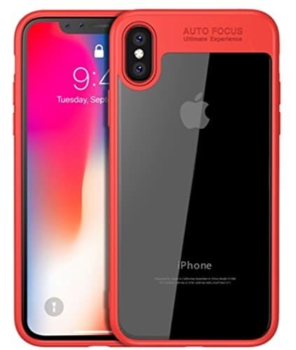 SUVICE ULTRA THIN SHOCK PROOF Back Cover Case For Apple iPhone X (10-Ten) (Red)