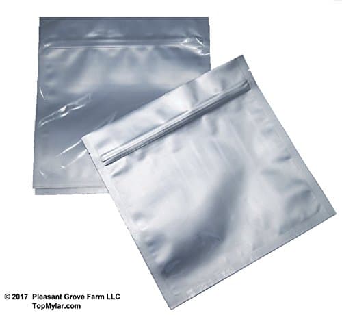 7 Mil Zip Lock Mylar Bags (100, 2 Quart 10 x 10 Inch)