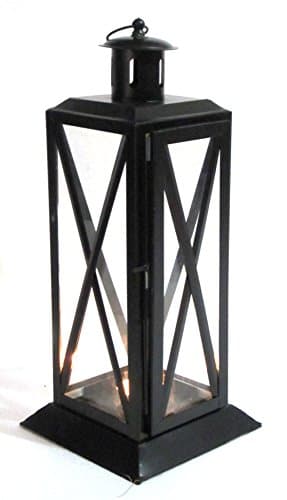 Nexplora Industries Decorative Lantern Tealight Candle Holder (Black) 33 cm