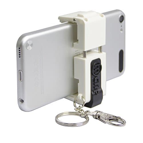 Musemee Clip Cell Phone Tripod Mount Adapter Holder - iPhone X Se 8 7 6 6s Plus Samsung Galaxy S8 S7 S6 S5 Adjustable Smartphone Universal Selfie Bracket Attachment (White Black Mixed)