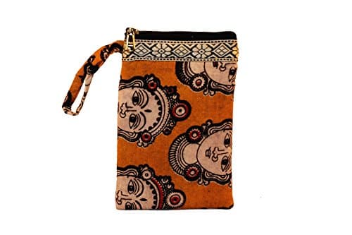 Shraddhaa Kalamkari Mobile Cover 6.5"x4" Red