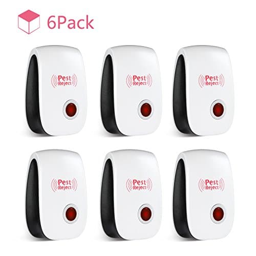 Ultrasonic Pest Repeller IBRE 6 Pack Pest Control Ultrasonic Repeller Plug In Electric Home Repellent Indoor Solution Pest Away Non Toxic Humans Pets Safe Pest Reject For Mosquito Flies Insects Rodent