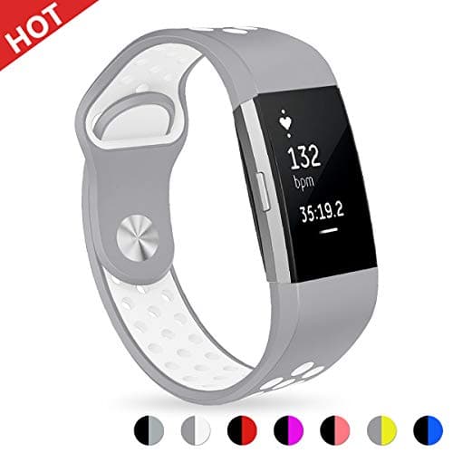 MOSTY Fitbit Charge 2 Strap, Adjustable Soft Silicone Bands Silica Gel Replacement Sport Bands Fitbit Charge2 Heart Rate Fitness Wristband