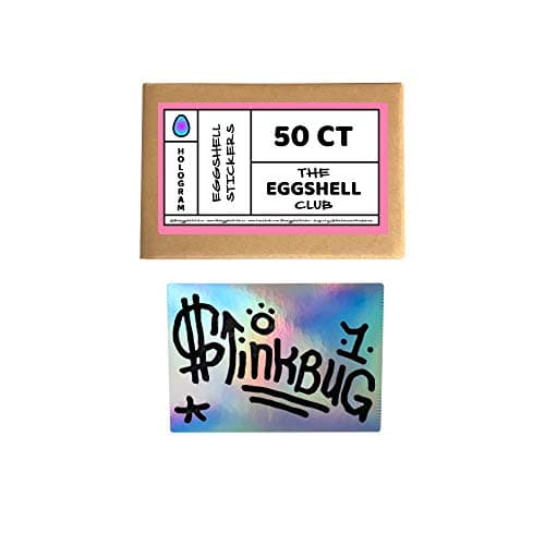Hologram | Premium Eggshell Sticker Blanks | 50 Pack | Sun-Proof UV Ink | Weather Resistant | Quick & Easy Peel | Different Designs Available