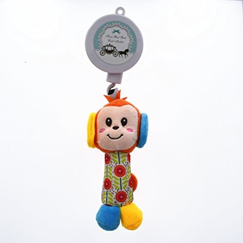Musical Wind Up Bed Bell Crib Mobile with Soft Toys Tune Brahms lullaby