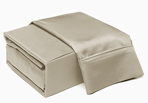Addy Home Fashions 300 Thread Count 100% Cotton Sheet Set, Cobblestone, Queen (6-Piece)