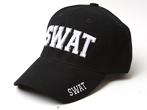 SWAT : Secial Weapons and Tactics Team Adjustable Strap Hat - Black