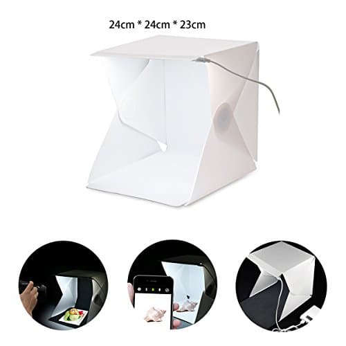 LED Photo Studio Folding Shooting Tent with Universal Micro USB Cable &amp; Backdrops