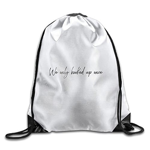 Kathleen We Only Hooked Up Once Printed Cool Smiling Face Soft Casual Daypacks Emoji School Book Bags Backpack Drawstring Backpacks For Traveling Or Shopping Casual Daypacks School Bags