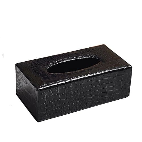 European Style Pu Feather Tissue Box Napkin Holder Lovely Rectangular Holder Box Cover (Color-B)