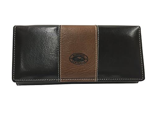 Two Tone Brown and Black Leather Wallet