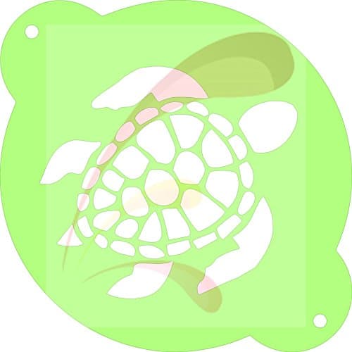 Sea Turtle, summer, beach, Cookie stencil, Cake Stencil, Coffee Stencil, Candy Stencil, Cupcake stencil for Royal Icing, powders, sugars, edible glitters and Airbrushing