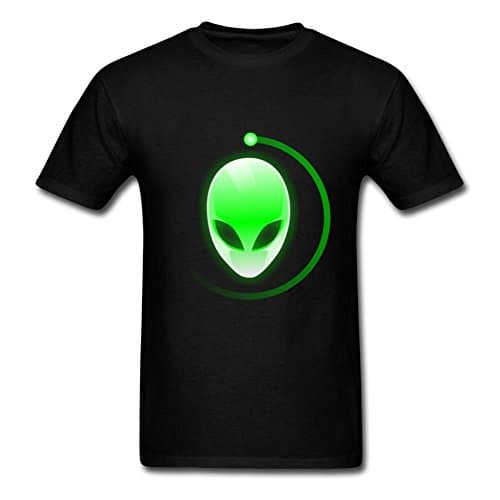 Black Design Alienware Greeen Large T-shirt For Men