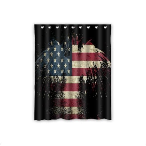 Personalized Custom American Eagle Flag Window Curtain / Drapery / Panels / Treatment Thermal Insulated Blackout Window Curtains 52 "x 63" Inch Home Decoration