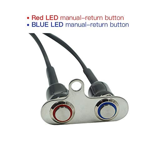 VYNOPA Motorcycle Part 12V LED Motorcycle Switch Handlebar Adjustable Mount Waterproof Switches ON-OFF Push Button Headlight(red and blue), (Color : Blue and Red)