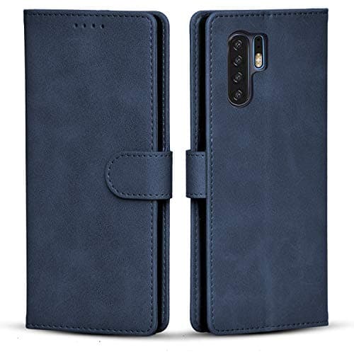 Dazzled Huawei P30 Pro Case, Leather Case Flip Folio Book Case Money Pouch Wallet Cover with Kick Stand for P30 Pro Case (Blue)