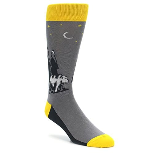 Boldsocks Men's Novelty Socks (Grey Bear)